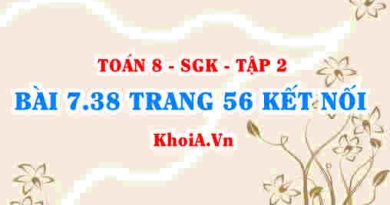 Bài 7.38 trang 56 Toán 8 Kết nối tri thức Tập 2